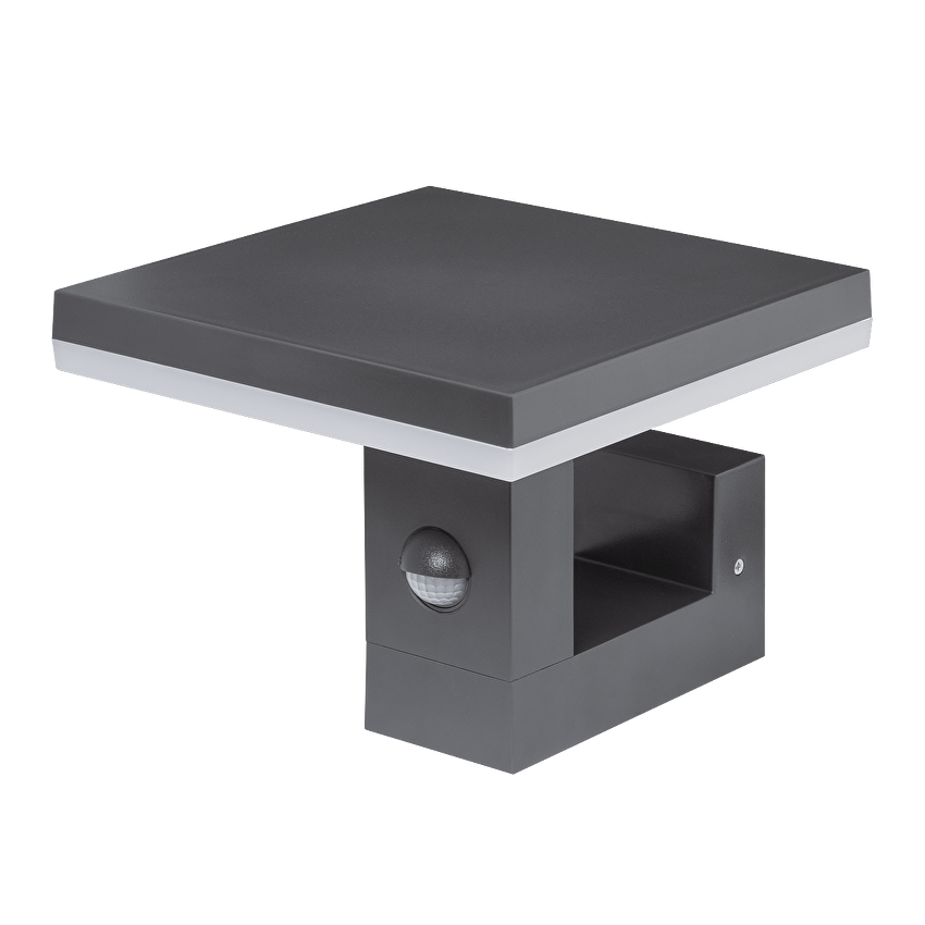 Aplica de perete LED Cu senzor de mișcare 15W 4000K IP65, gri - imagine 2