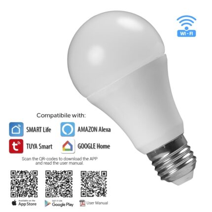 Bec inteligent LED, 8W, E27, RGB+4200K, 270°, 220-240V AC