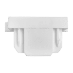 Conector cu capat pentru sina, 2 PINI, alb - imagine 2