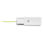 Conector cu capat pentru sina, 2 PINI, alb