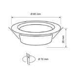 CORP DE ILUMINAT LED, IP44, 6.5W, 4200K, NICHEL SATINAT, IP44 - imagine 2
