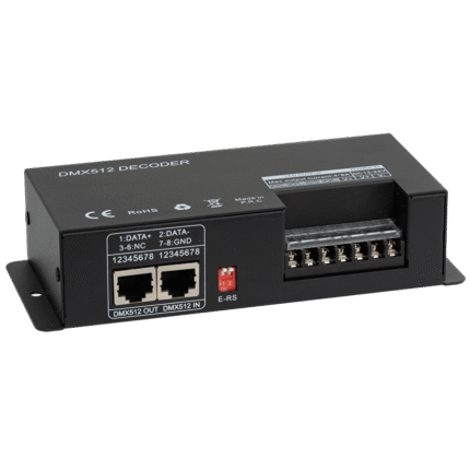 Controller DMX RF pentru iluminat LED RGB/RGBW, 32A, 12-24V DC, IP20