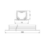 Corp de Iluminat LED - baghetă luminoasa,încastrabilă,aluminiu, 2.5W, 4000K, 12V DC, lumină neutră - imagine 2