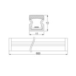 Corp de Iluminat LED - baghetă luminoasa,montaj pe suprafață, 4.5W, 4000K, 12V DC, lumină neutră - imagine 2