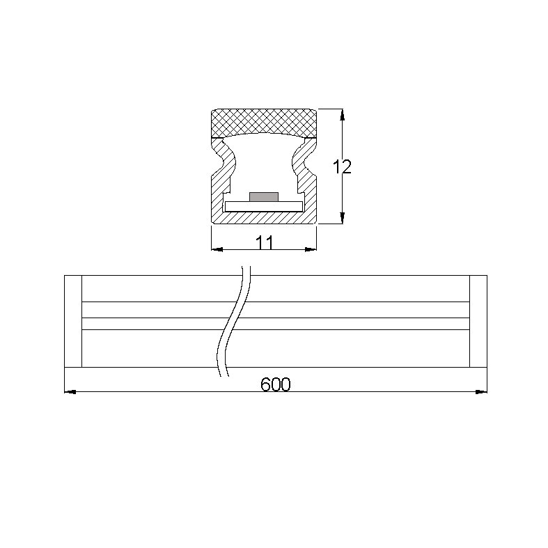 Corp de Iluminat LED - baghetă luminoasa,montaj pe suprafață, 4.5W, 4000K, 12V DC, lumină neutră - imagine 2