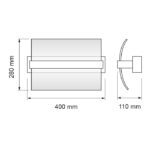 Corp de iluminat LED DE PERETE, 20W, corp cromat, lumină caldă - imagine 2