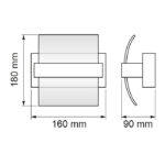 Corp de iluminat LED DE PERETE, 5W, corp cromat, lumină neutră - imagine 2