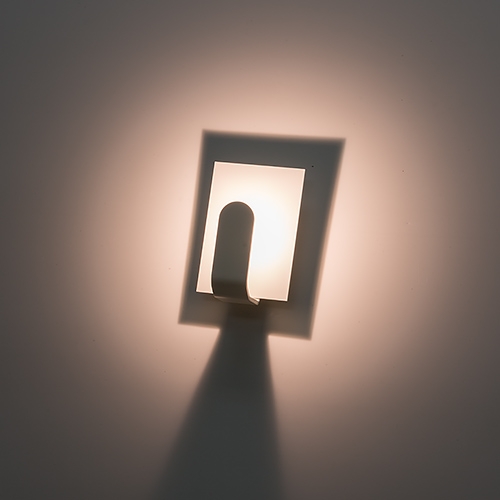 Corp de iluminat LED, de perete, cu lumină indirectă, 3,5W, corp alb, lumină caldă - imagine 2