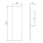 Corp de iluminat LED, DE PERETE, cu lumină indirectă, 3W, corp alb, lumină caldă