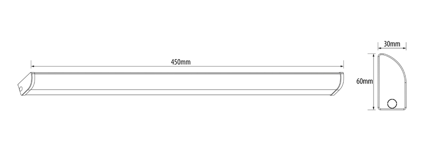 Corp de iluminat led slim cu întrerupător, liniar, 14W, 4200K, lumină neutră, IP44 - imagine 3