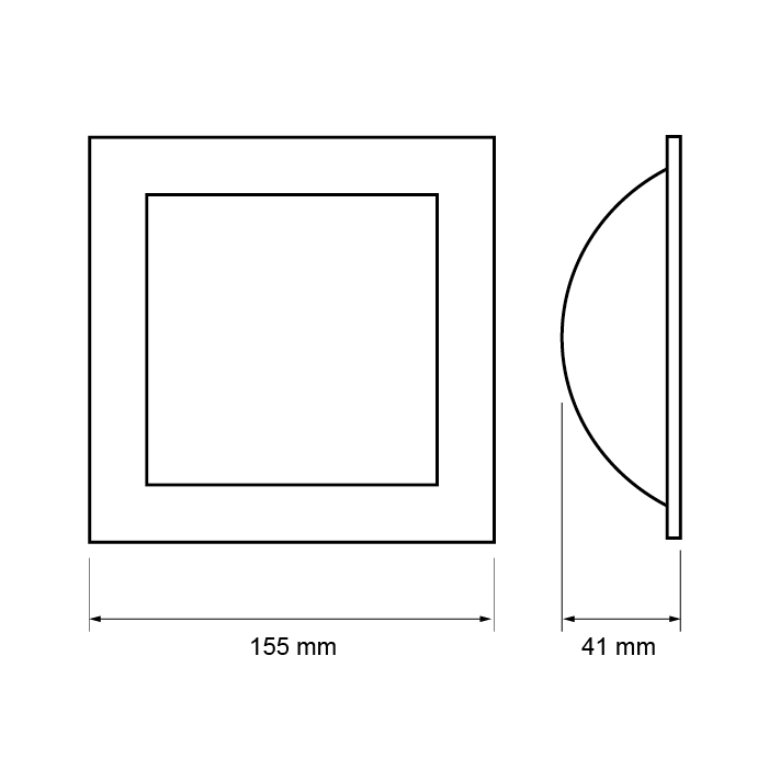 Lampă LED cu lumină indirectă, încastrabilă, 12W, patrata, 4200K - imagine 3