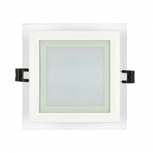 Panou LED cu sticla, incastrabil, pătrat, 18W, SMD2835, lumină neutră, IP44