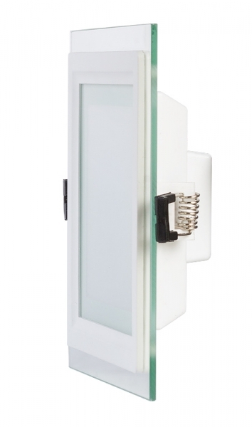 Panou LED cu sticla, incastrabil, pătrat, 6W, SMD2835, lumină caldă, IP44 - imagine 2