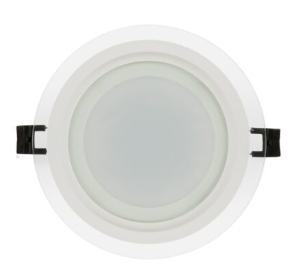 Panou LED cu sticla, incastrabil, rotund, 12W, SMD2835, lumină neutră, IP44