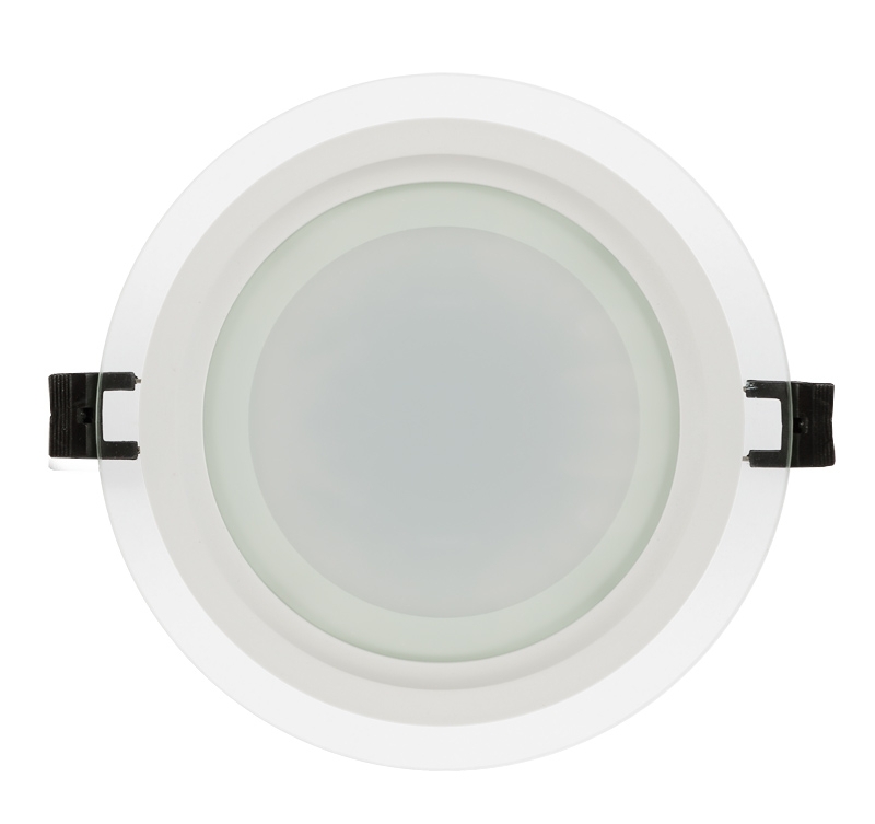 Panou LED cu sticla, incastrabil, rotund, 12W, SMD2835, lumină neutră, IP44 - imagine 1