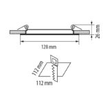 Panou LED incastrabil, 6W, pătrat, SMD2835, 4200K - imagine 2