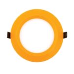 PANOU LED INCASTRABIL ROTUND 6W RAMĂ PORTOCALIE LUMINĂ NEUTRĂ