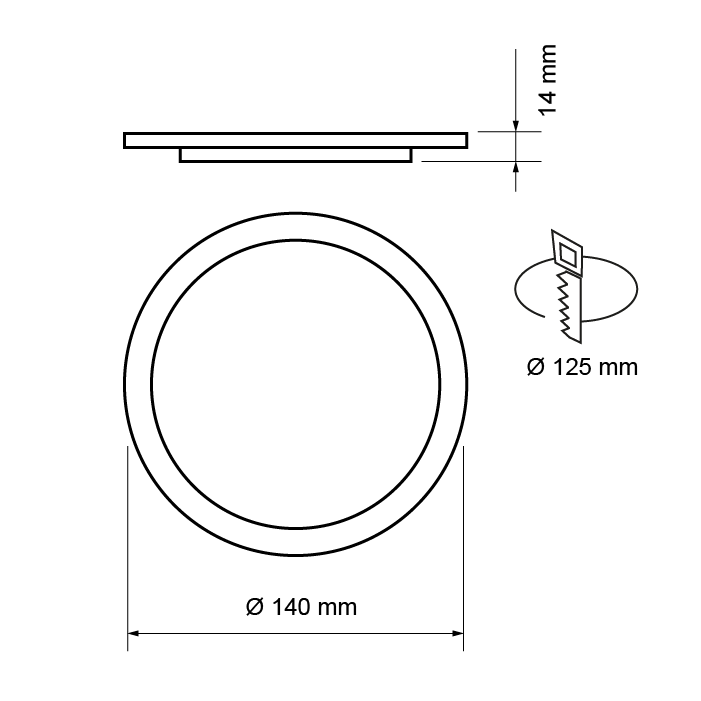 PANOU LED INCASTRABIL ROTUND 6W RAMĂ VERDE LUMINĂ NEUTRĂ - imagine 2