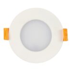 Panou LED incastrabil , rotund, 7W, SMD2835, ramă alba, 3000K, IP44