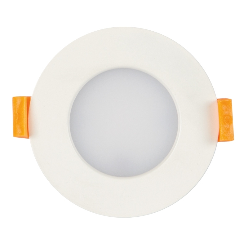 Panou LED incastrabil , rotund, 7W, SMD2835, ramă alba, 3000K, IP44 - imagine 1