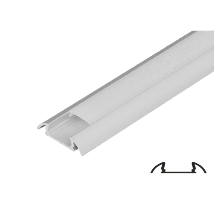 PROFIL ALUMINIU PENTRU BENZI LED LAT APLICAT 2m