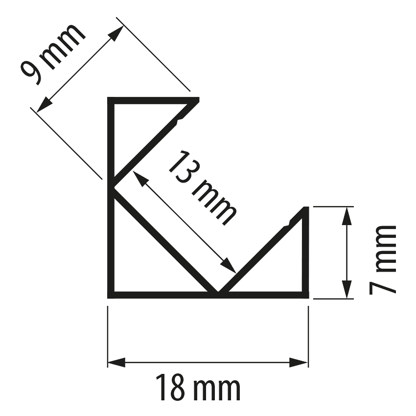 PROFIL ALUMINIU PENTRU BENZI LED UNGHIULAR 2m - imagine 2