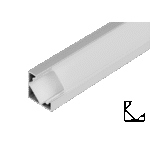 PROFIL ALUMINIU PENTRU BENZI LED UNGHIULAR 2m