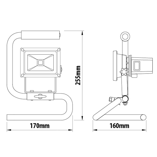PROIECTOR DIMABIL LED CU ACUMULATOR, 10W, 5500K, IP65 - imagine 3