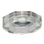 Ramă încastrabilă pentru spot, fixă, corp cristal alb, MR16