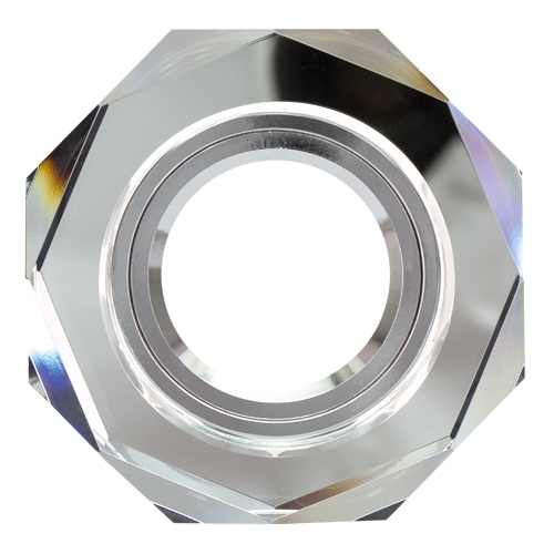 Ramă încastrabilă pentru spot, fixă, corp cristal alb, MR16 - imagine 2