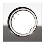 Ramă încastrabilă pentru spot, fixă, corp cristal fumuriu, MR16 - imagine 2