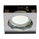 Ramă încastrabilă pentru spot, fixă, corp cristal fumuriu, MR16