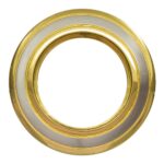 Ramă încastrabilă pentru spot, fixă, corp nichel satinat/auriu, MR16 - imagine 2