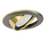 Ramă încastrabilă pentru spot, reglabilă, corp GRAFIT-AURIU, baza MR16