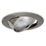 Ramă încastrabilă pentru spot, reglabilă, corp GRAFIT-nichel, baza MR16