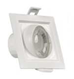SPOT LED INCASTRABIL, PĂTRAT, reglabil, 8W, lumină neutră - imagine 2
