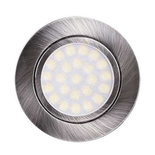 Spot LED incastrabil, rotund, SMD2835, 4W, lumină neutră, corp nichel satinat, IP44 - imagine 1