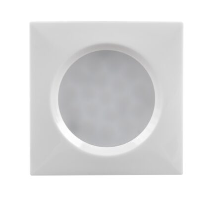 Spot mini LED PENTRU MOBILIER, cu ramă, pătrat, 1.5W, 4000K, corp alb, LUMINĂ NEUTRĂ