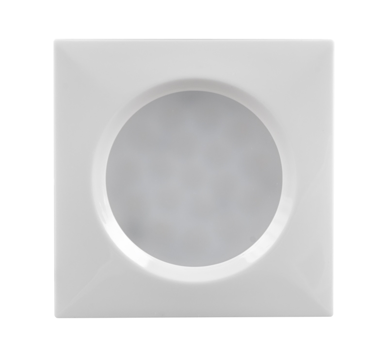 Spot mini LED PENTRU MOBILIER, cu ramă, pătrat, 1.5W, 4000K, corp alb, LUMINĂ NEUTRĂ - imagine 1