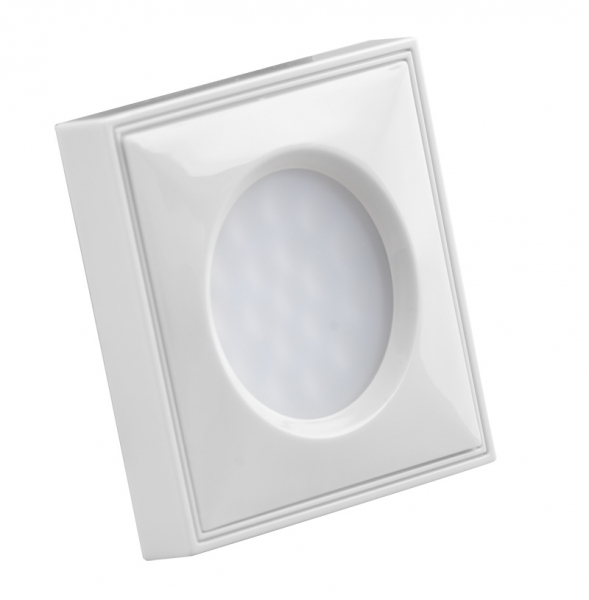 Spot mini LED PENTRU MOBILIER, cu ramă, pătrat, 1.5W, 4000K, corp alb, LUMINĂ NEUTRĂ - imagine 3