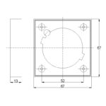 Spot mini LED PENTRU MOBILIER, cu ramă, pătrat, 1.5W, 4000K, corp cromat, LUMINĂ NEUTRĂ - imagine 5