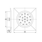 Spot mini LED PENTRU MOBILIER, cu ramă, pătrat, 1.5W, 4000K, corp cromat, LUMINĂ NEUTRĂ - imagine 2