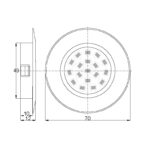 Spot mini LED PENTRU MOBILIER, cu ramă, rotund, 1.5W, 4000K, corp ALB, LUMINĂ NEUTRĂ - imagine 5