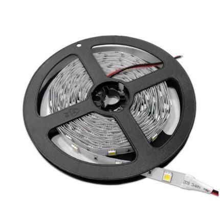 Banda LED 5050 6000K lumina alba rece 30 SMD pe metru interior 12V rola 5m