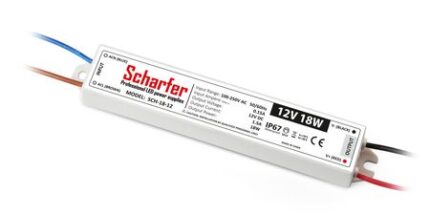 Sursă alimentare LED 12V 18W IP67 profesională cu protecție suprasarcină și supratensiune