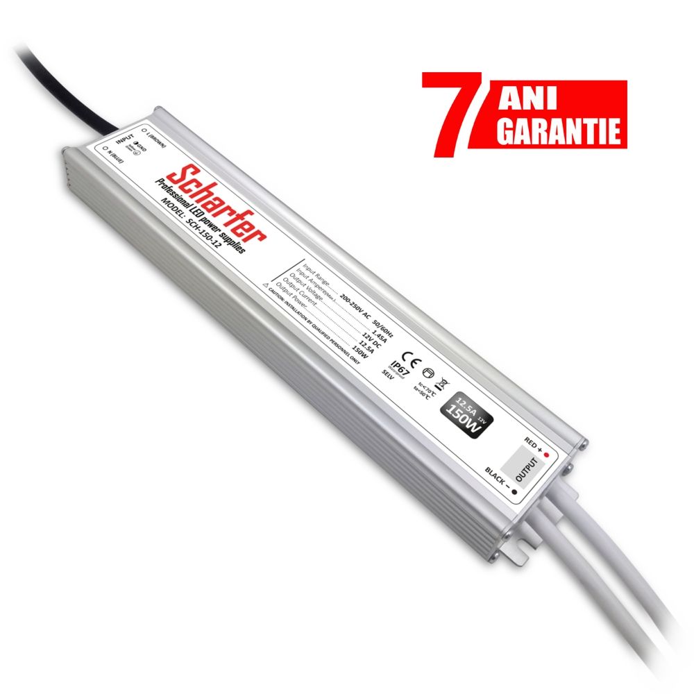 sursa-de-alimentare-led-profesionala-12v-150w-scharfer Sursă de alimentare profesională 12V 150W IP67 cu protecție supratensiune și scurtcircuit