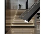 Profil LED Aluminiu Negru pentru Trepte Scări gresie - imagine 4
