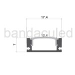 PROFIL BANDA LED 6MM (pret pentru 2m) - imagine 2