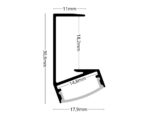Profil Led aluminiu negru pentru mobila - imagine 3