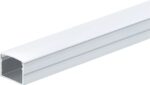 Profil aluminiu banda LED corp argintiu/dispersor alb L=2m 19x13mm